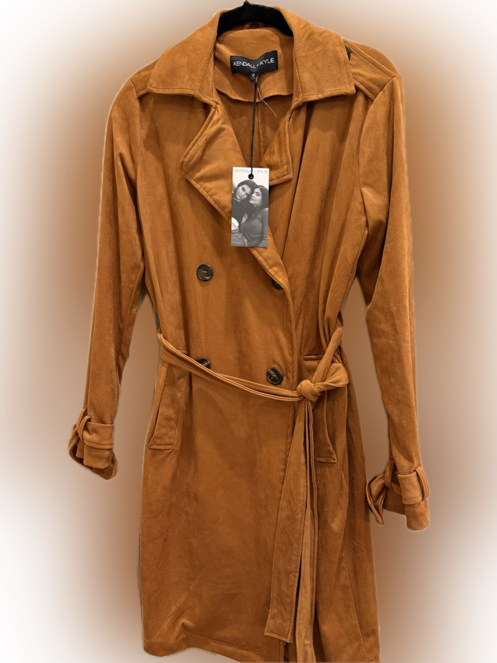 Kendall & Kylie Women's Burnt Orange Trench Coat
